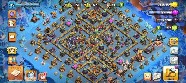 خرید اکانت مکس کلش آف کلنز تاون هال 15 لول 166 کد 32099